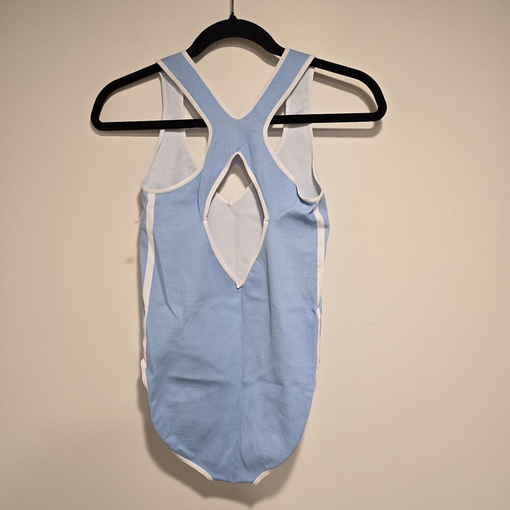 Free People FP Movement Power Play Bodysuit Baby Blue Size M/L Athletic Sporty - Picture 8 of 13